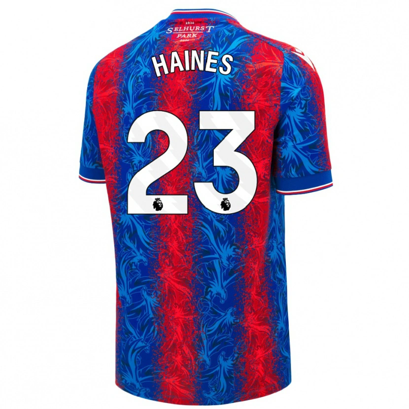 Danxen Enfant Maillot Coral-Jade Haines #23 Rayures Rouges Et Bleues Tenues Domicile 2024/25 T-Shirt