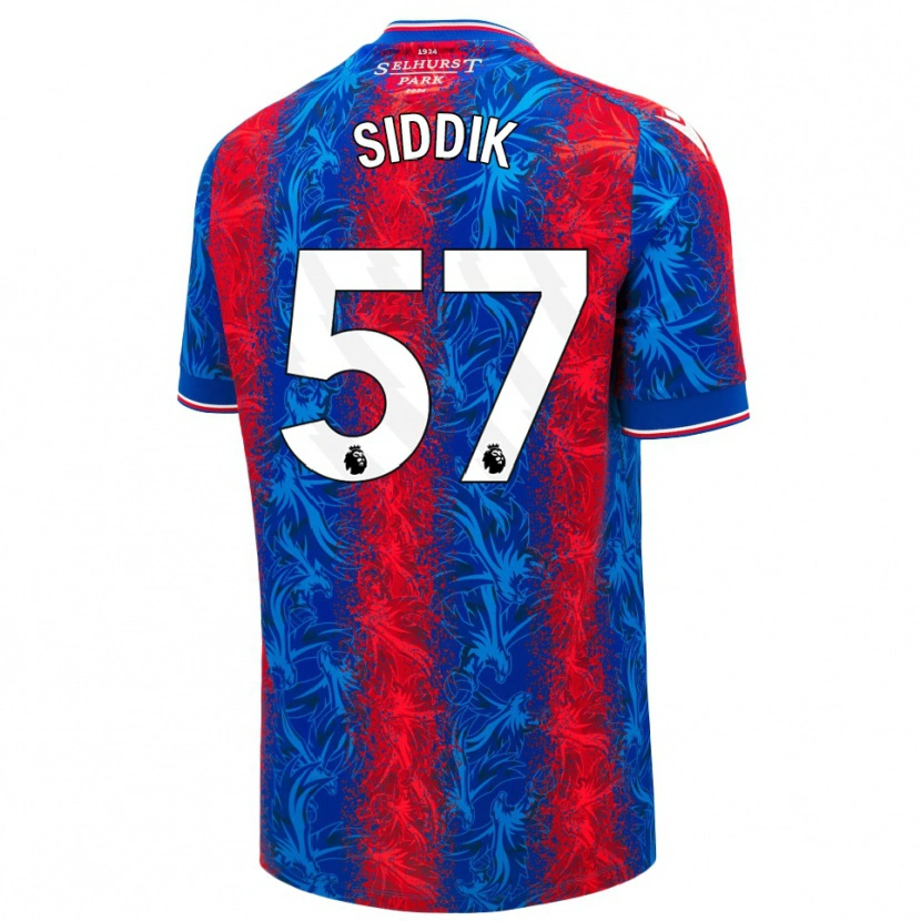 Danxen Enfant Maillot Cardo Siddik #57 Rayures Rouges Et Bleues Tenues Domicile 2024/25 T-Shirt