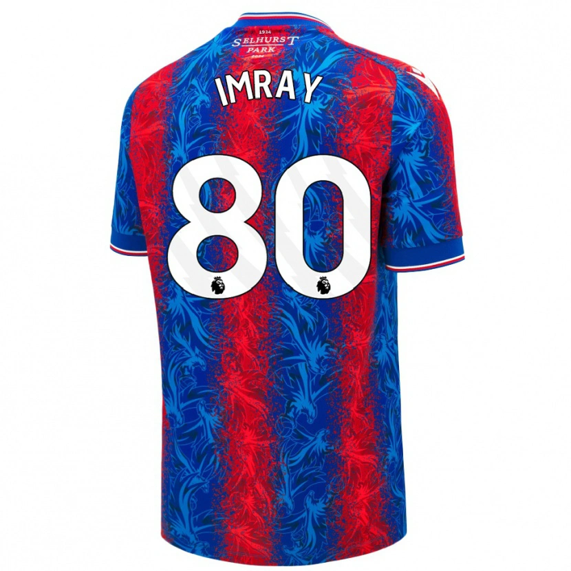 Danxen Enfant Maillot Danny Imray #80 Rayures Rouges Et Bleues Tenues Domicile 2024/25 T-Shirt