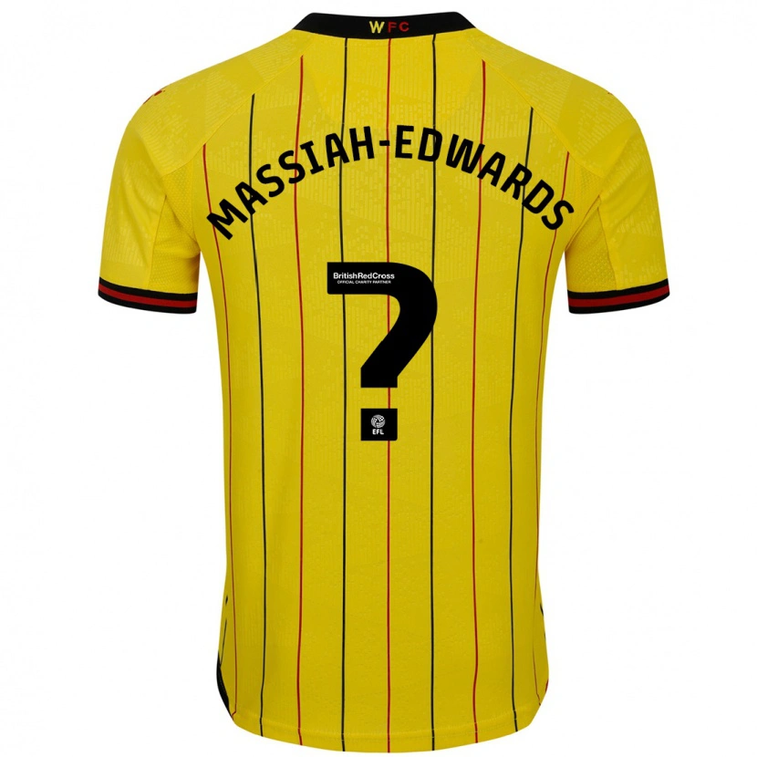 Danxen Enfant Maillot Zavier Massiah-Edwards #0 Jaune Et Noir Tenues Domicile 2024/25 T-Shirt