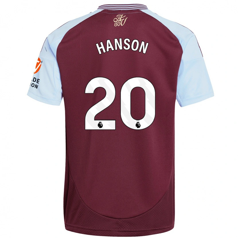 Danxen Enfant Maillot Kirsty Hanson #20 Bordeaux Bleu Ciel Tenues Domicile 2024/25 T-Shirt