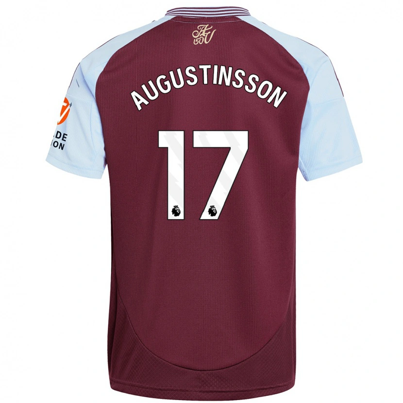 Danxen Enfant Maillot Ludwig Augustinsson #17 Bordeaux Bleu Ciel Tenues Domicile 2024/25 T-Shirt