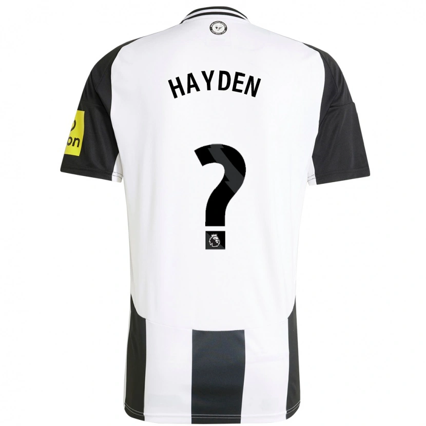 Danxen Enfant Maillot Isaac Hayden #0 Blanc Noir Tenues Domicile 2024/25 T-Shirt