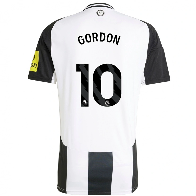 Danxen Enfant Maillot Anthony Gordon #10 Blanc Noir Tenues Domicile 2024/25 T-Shirt