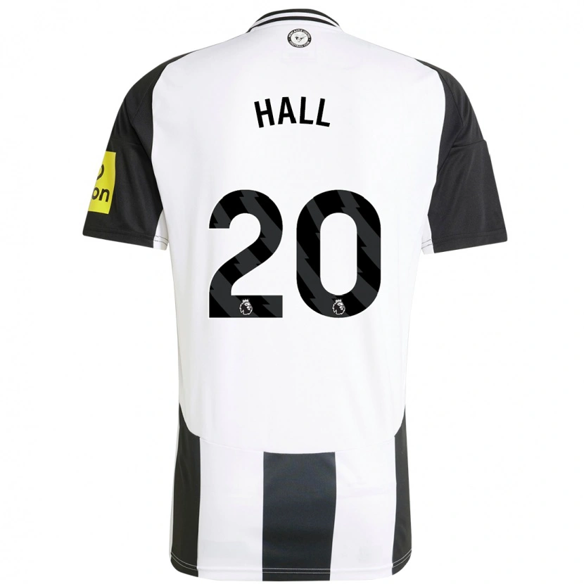 Danxen Enfant Maillot Lewis Hall #20 Blanc Noir Tenues Domicile 2024/25 T-Shirt