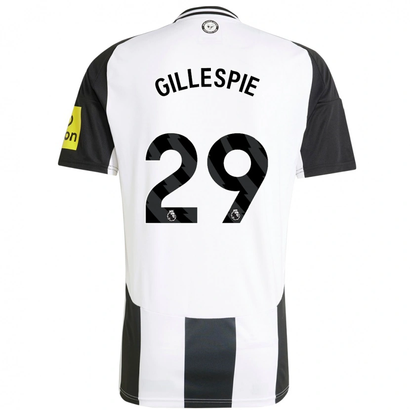 Danxen Enfant Maillot Mark Gillespie #29 Blanc Noir Tenues Domicile 2024/25 T-Shirt