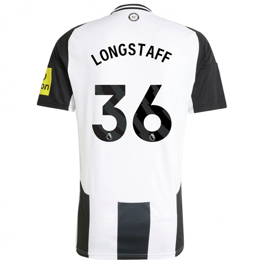 Danxen Enfant Maillot Sean Longstaff #36 Blanc Noir Tenues Domicile 2024/25 T-Shirt