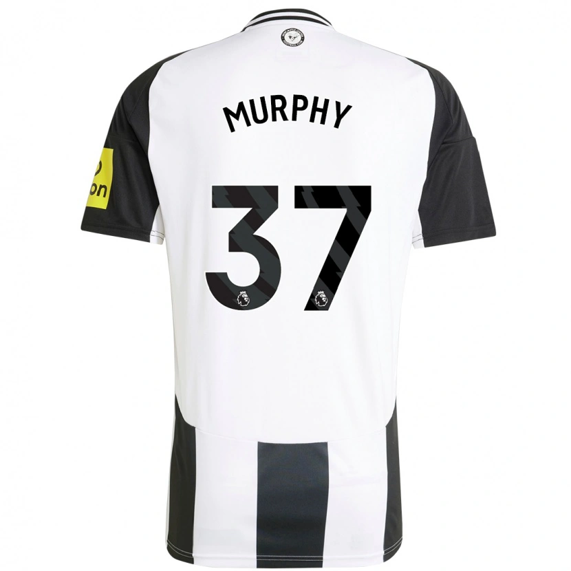 Danxen Enfant Maillot Alex Murphy #37 Blanc Noir Tenues Domicile 2024/25 T-Shirt