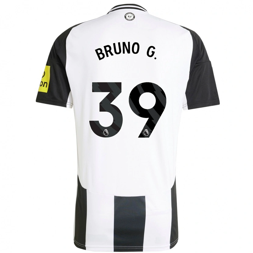 Danxen Enfant Maillot Bruno Guimarães #39 Blanc Noir Tenues Domicile 2024/25 T-Shirt