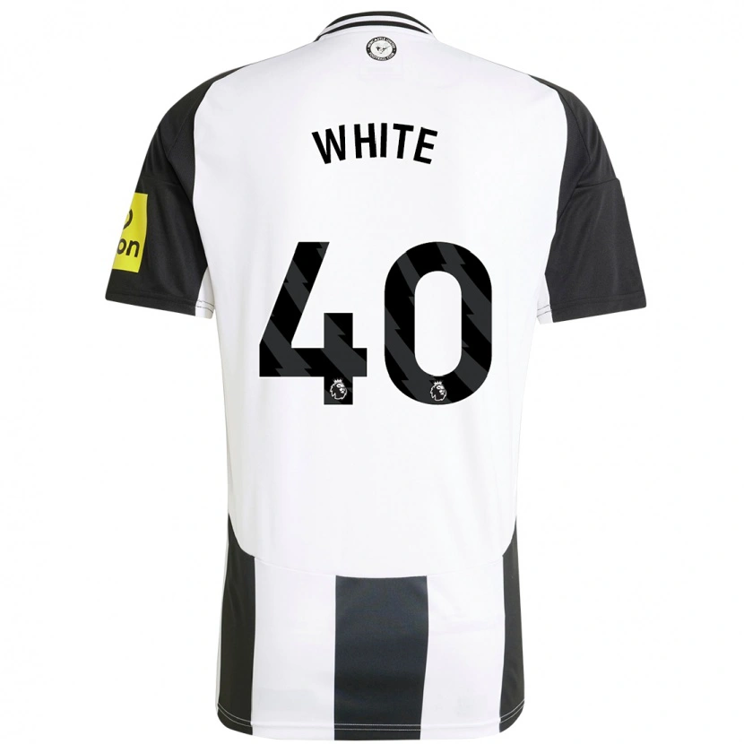 Danxen Enfant Maillot Joe White #40 Blanc Noir Tenues Domicile 2024/25 T-Shirt