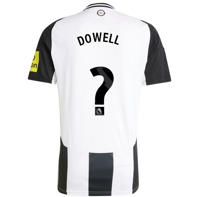 Danxen Enfant Maillot Roman Dowell #0 Blanc Noir Tenues Domicile 2024/25 T-Shirt