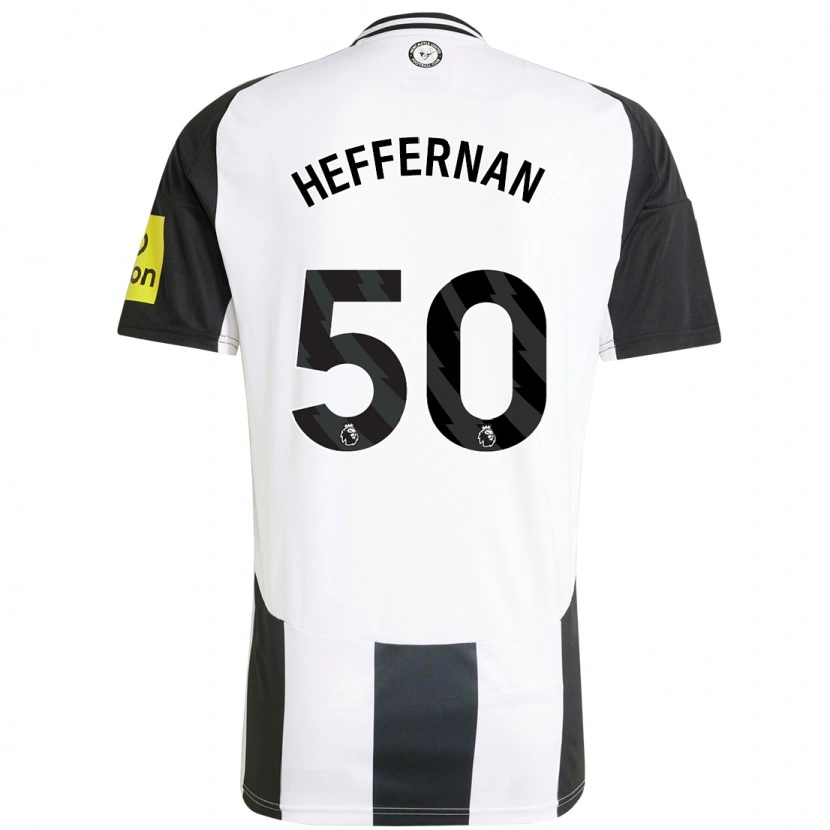 Danxen Enfant Maillot Cathal Heffernan #50 Blanc Noir Tenues Domicile 2024/25 T-Shirt