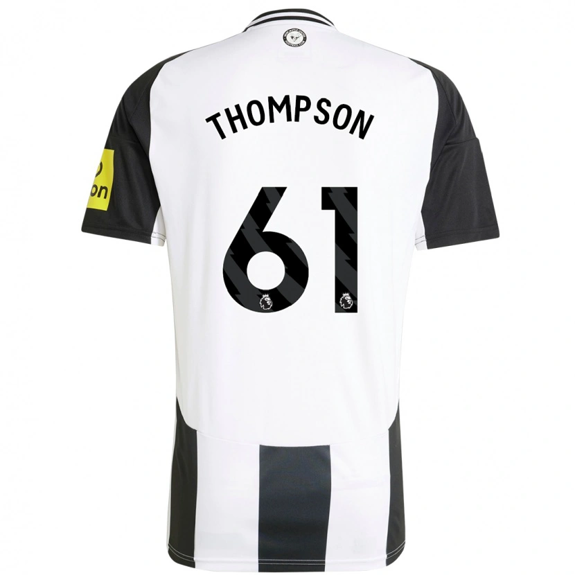 Danxen Enfant Maillot Max Thompson #61 Blanc Noir Tenues Domicile 2024/25 T-Shirt