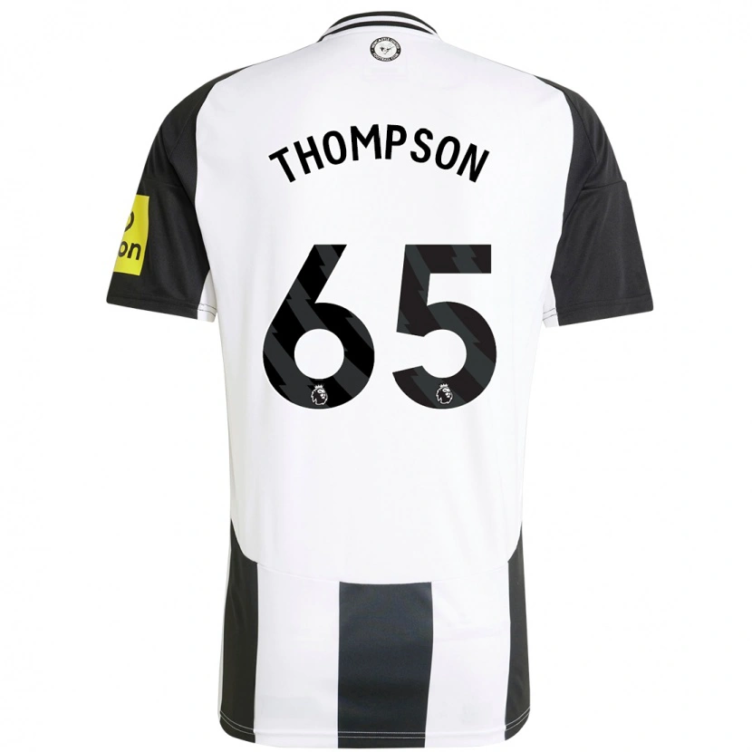 Danxen Enfant Maillot Ciaran Thompson #65 Blanc Noir Tenues Domicile 2024/25 T-Shirt