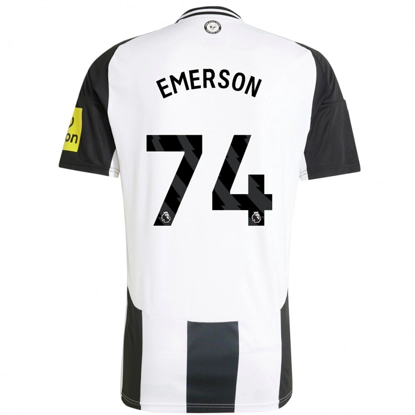 Danxen Enfant Maillot Johnny Emerson #74 Blanc Noir Tenues Domicile 2024/25 T-Shirt