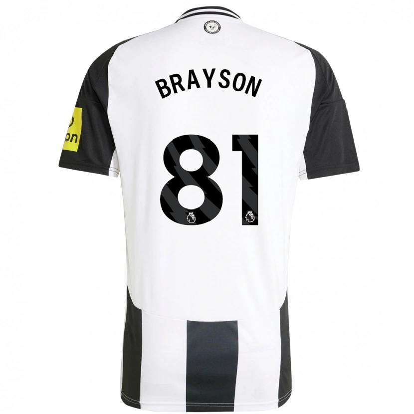 Danxen Enfant Maillot Joe Brayson #81 Blanc Noir Tenues Domicile 2024/25 T-Shirt