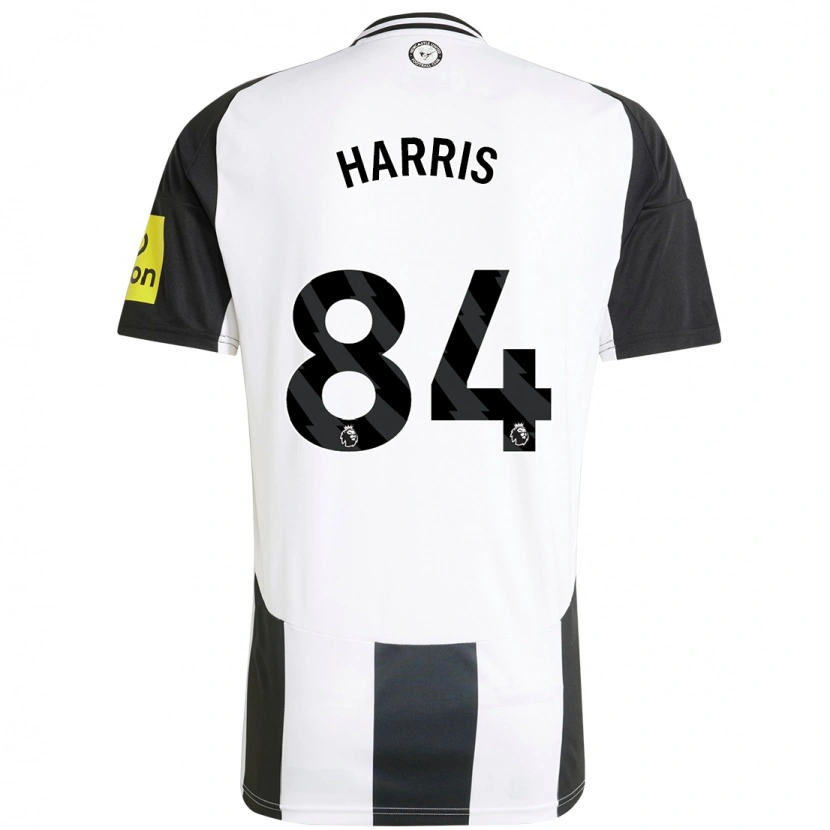 Danxen Enfant Maillot Aidan Harris #84 Blanc Noir Tenues Domicile 2024/25 T-Shirt