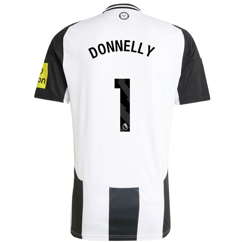 Danxen Enfant Maillot Grace Donnelly #1 Blanc Noir Tenues Domicile 2024/25 T-Shirt