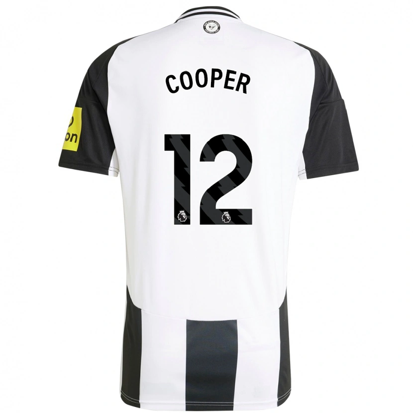 Danxen Enfant Maillot Deanna Cooper #12 Blanc Noir Tenues Domicile 2024/25 T-Shirt