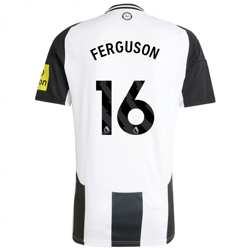 Danxen Enfant Maillot Becky Ferguson #16 Blanc Noir Tenues Domicile 2024/25 T-Shirt