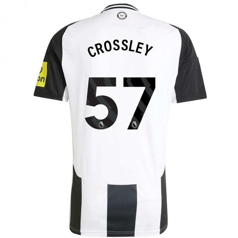 Danxen Enfant Maillot Kyle Crossley #57 Blanc Noir Tenues Domicile 2024/25 T-Shirt