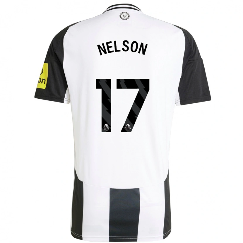 Danxen Enfant Maillot Erin Nelson #17 Blanc Noir Tenues Domicile 2024/25 T-Shirt