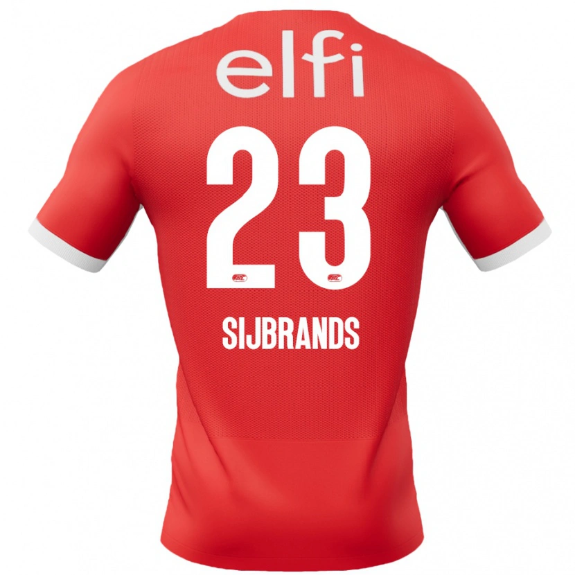 Danxen Enfant Maillot Julian Sijbrands #23 Rouge Blanc Tenues Domicile 2024/25 T-Shirt