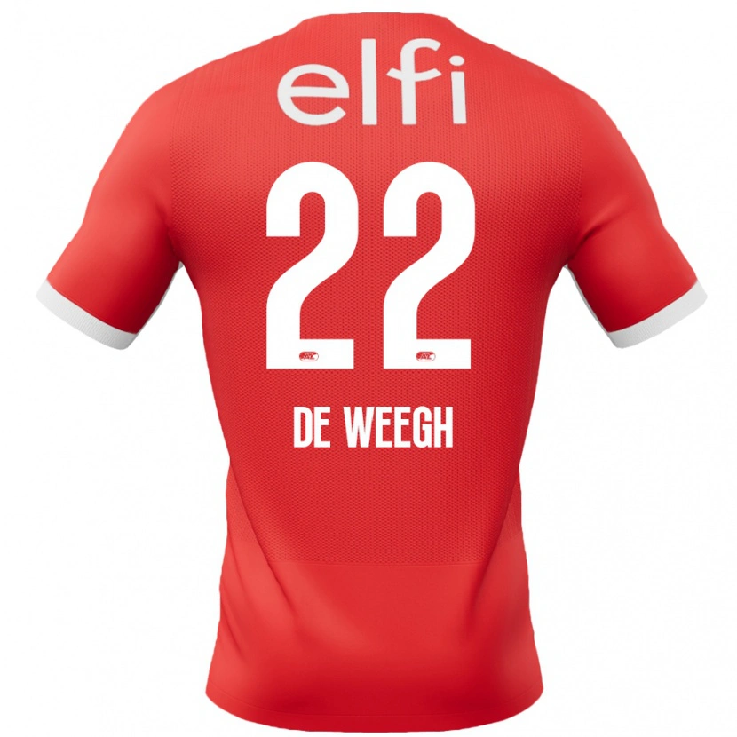 Danxen Enfant Maillot Bo Op De Weegh #22 Rouge Blanc Tenues Domicile 2024/25 T-Shirt