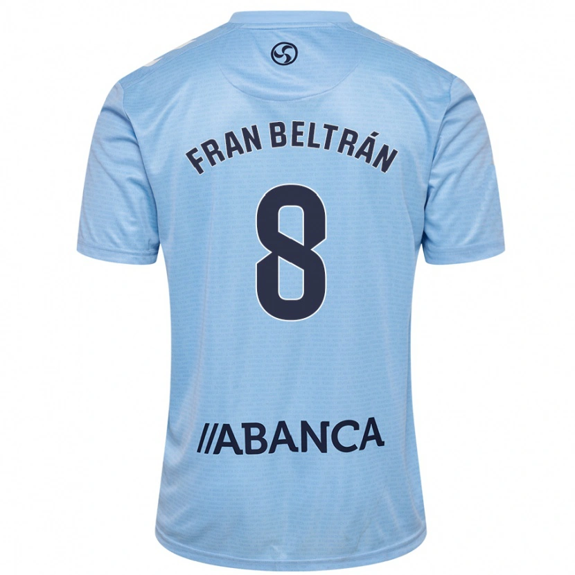 Danxen Enfant Maillot Fran Beltrán #8 Bleu Ciel Tenues Domicile 2024/25 T-Shirt