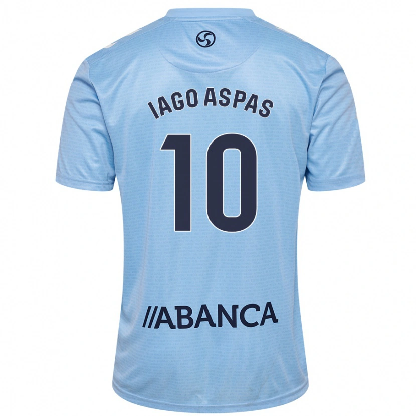 Danxen Enfant Maillot Iago Aspas #10 Bleu Ciel Tenues Domicile 2024/25 T-Shirt