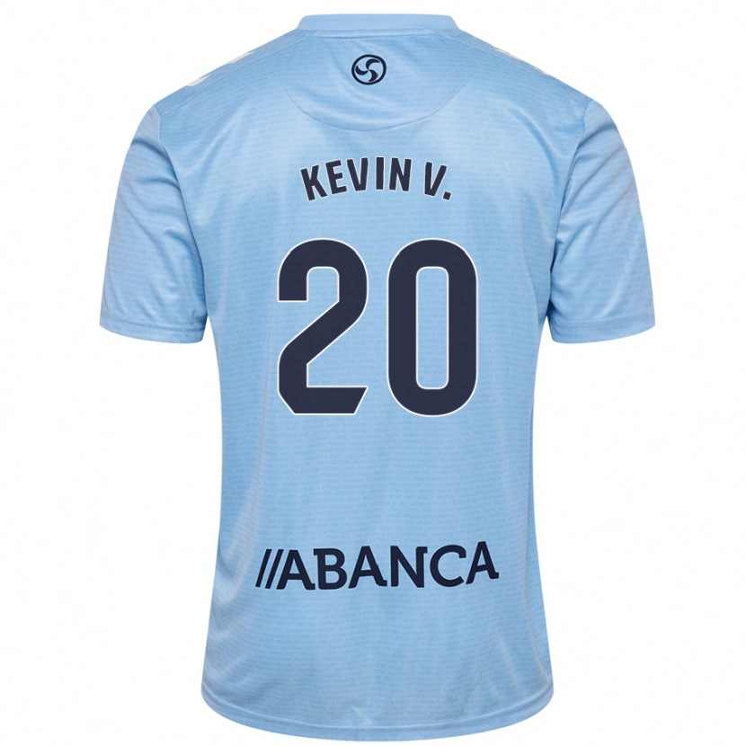 Danxen Enfant Maillot Kevin Vázquez #20 Bleu Ciel Tenues Domicile 2024/25 T-Shirt