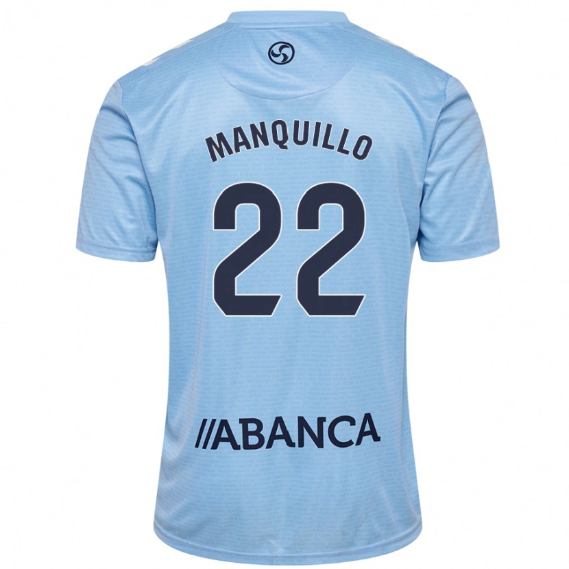 Danxen Enfant Maillot Javier Manquillo #22 Bleu Ciel Tenues Domicile 2024/25 T-Shirt