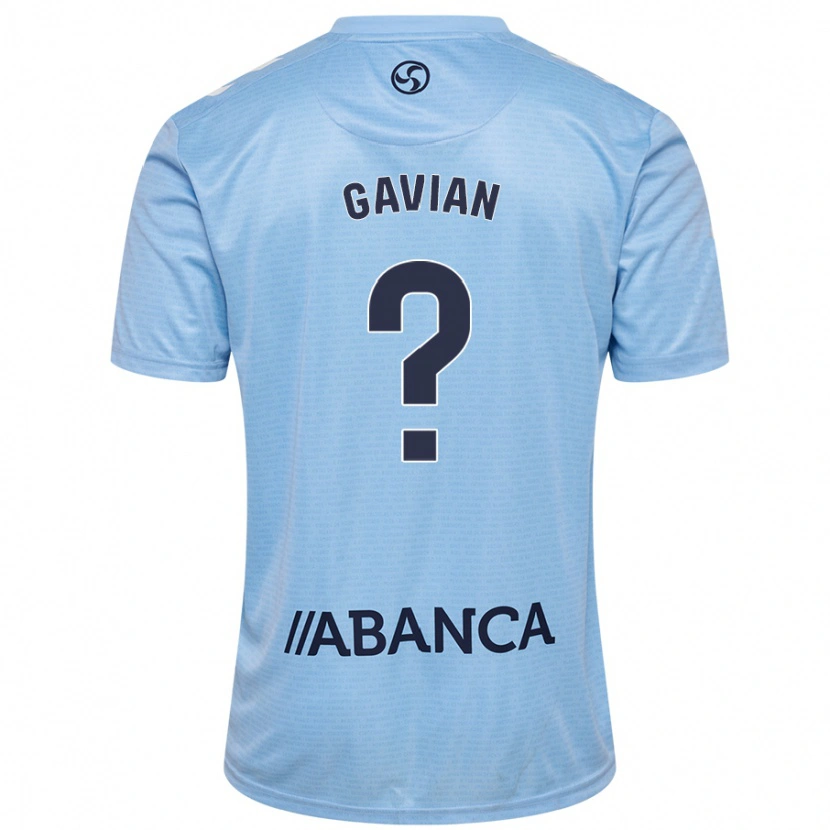 Danxen Enfant Maillot Pablo Gavian #0 Bleu Ciel Tenues Domicile 2024/25 T-Shirt