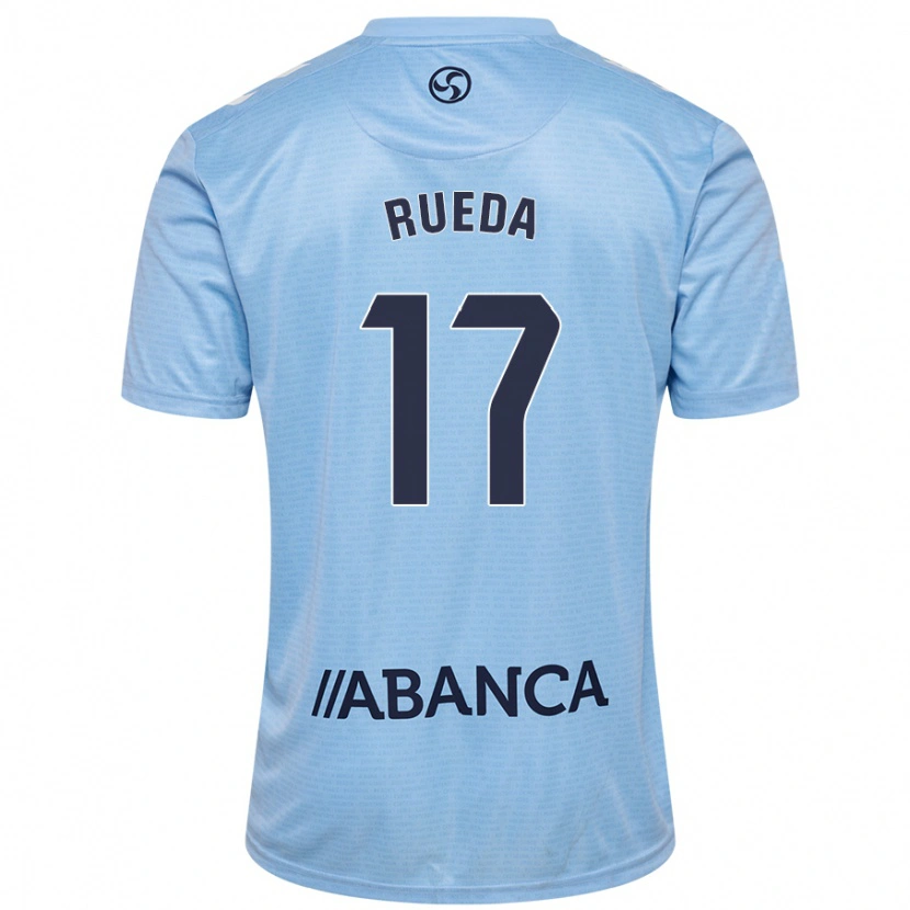 Danxen Enfant Maillot Javi Rueda #17 Bleu Ciel Tenues Domicile 2024/25 T-Shirt