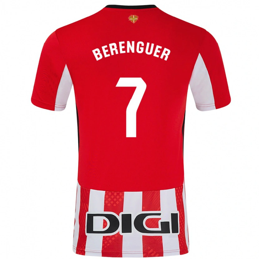 Danxen Enfant Maillot Álex Berenguer #7 Rouge Blanc Tenues Domicile 2024/25 T-Shirt