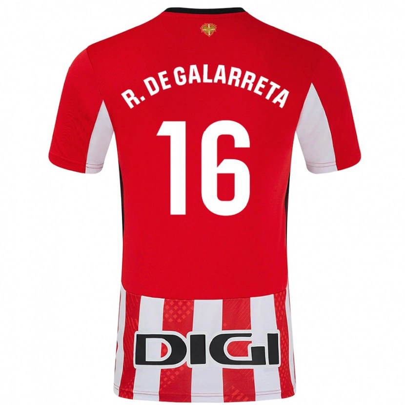 Danxen Enfant Maillot Iñigo Ruiz De Galarreta #16 Rouge Blanc Tenues Domicile 2024/25 T-Shirt