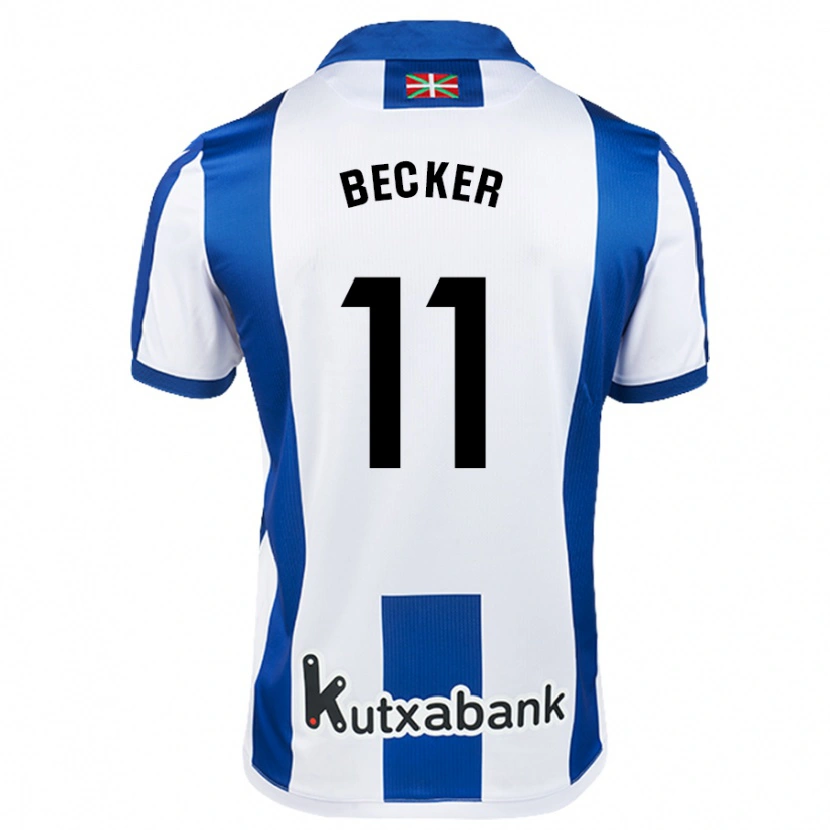 Danxen Enfant Maillot Sheraldo Becker #11 Blanc Bleu Tenues Domicile 2024/25 T-Shirt