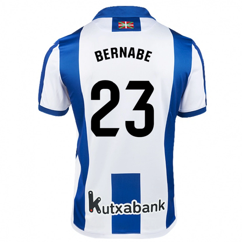 Danxen Enfant Maillot Alejandra Bernabé De Santiago #23 Blanc Bleu Tenues Domicile 2024/25 T-Shirt