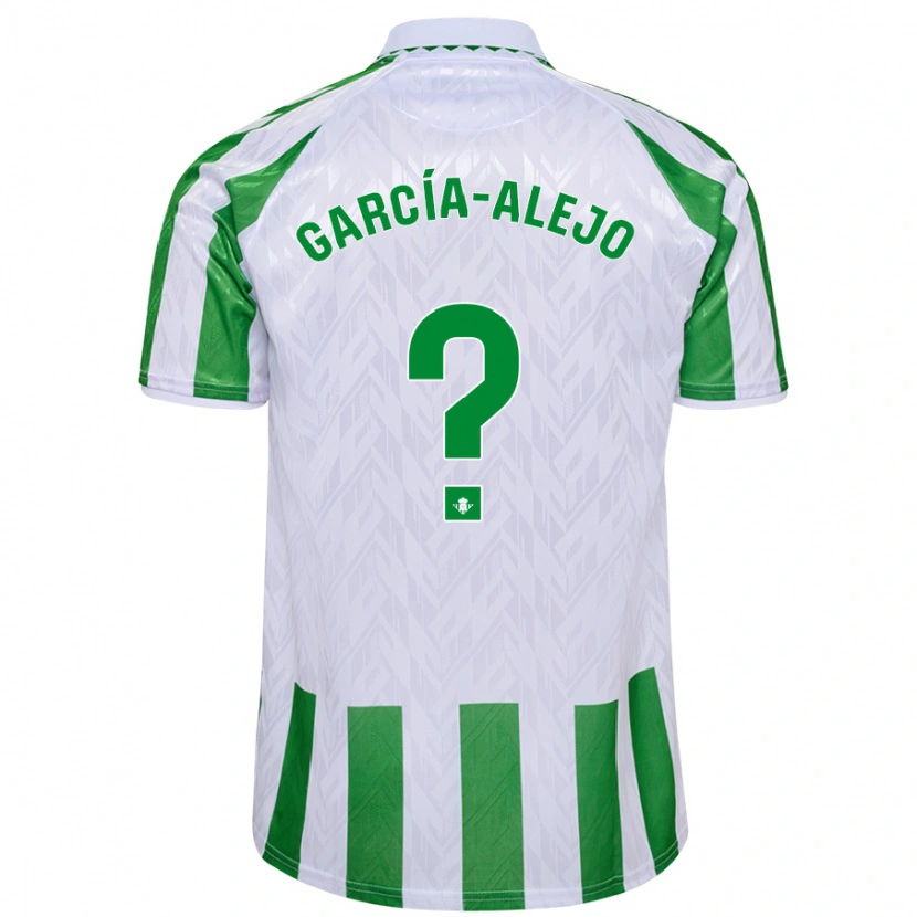 Danxen Enfant Maillot Raúl García-Alejo #0 Rayures Vertes Et Blanches Tenues Domicile 2024/25 T-Shirt