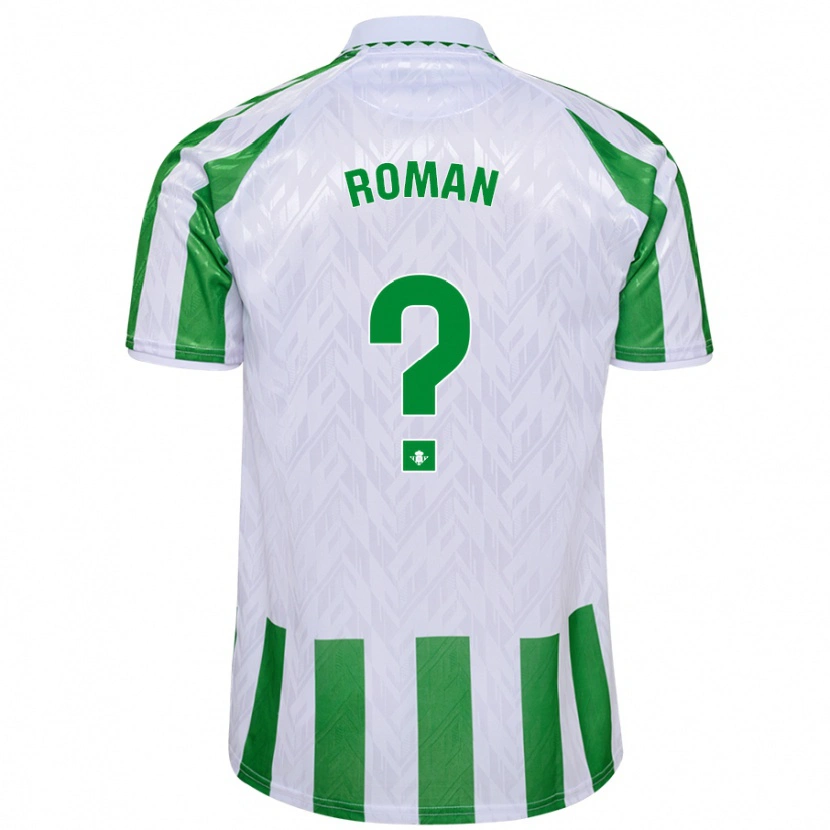 Danxen Enfant Maillot Samu Román #0 Rayures Vertes Et Blanches Tenues Domicile 2024/25 T-Shirt