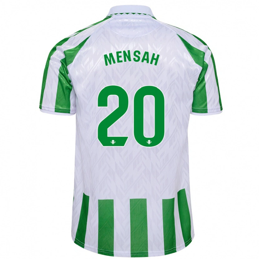 Danxen Enfant Maillot Mawuli Mensah #20 Rayures Vertes Et Blanches Tenues Domicile 2024/25 T-Shirt