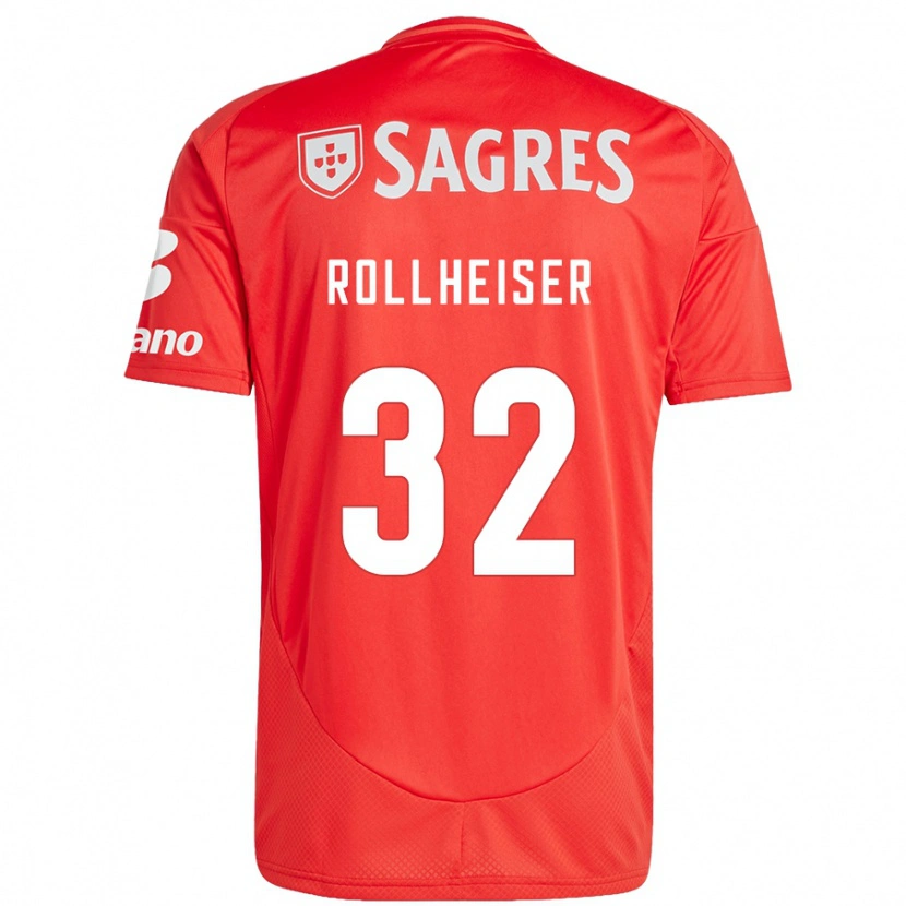 Danxen Enfant Maillot Benjamín Rollheiser #32 Rouge Blanc Tenues Domicile 2024/25 T-Shirt