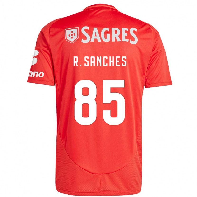 Danxen Enfant Maillot Renato Sanches #85 Rouge Blanc Tenues Domicile 2024/25 T-Shirt