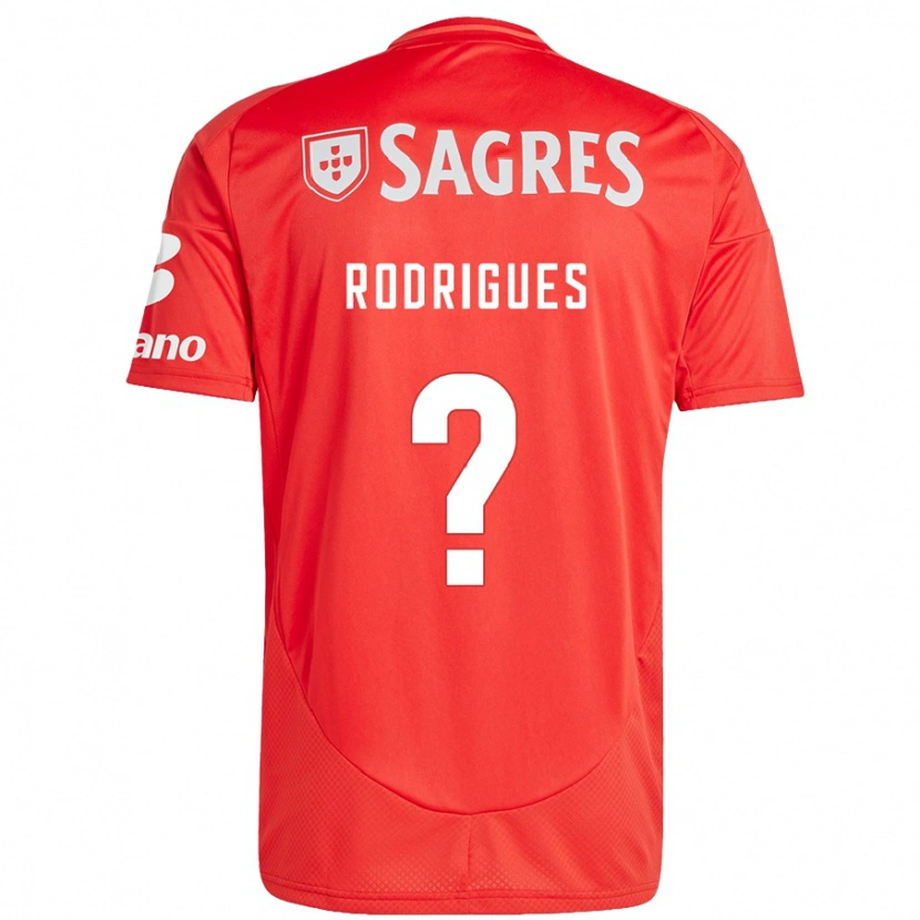 Danxen Enfant Maillot Miguel Rodrigues #0 Rouge Blanc Tenues Domicile 2024/25 T-Shirt