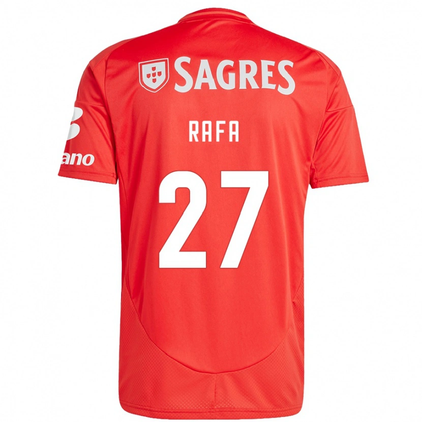 Danxen Enfant Maillot Rafa #27 Rouge Blanc Tenues Domicile 2024/25 T-Shirt