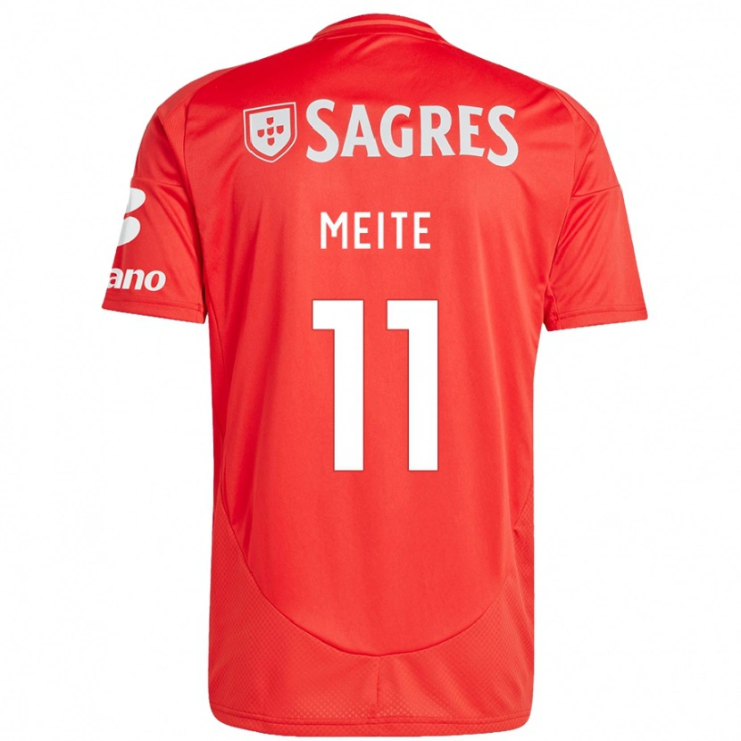 Danxen Enfant Maillot Soualiho Meite #11 Rouge Blanc Tenues Domicile 2024/25 T-Shirt