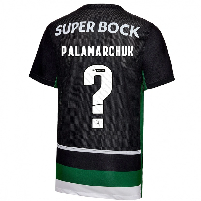 Danxen Enfant Maillot Cristiano Vitaly Palamarchuk #0 Noir Blanc Vert Tenues Domicile 2024/25 T-Shirt