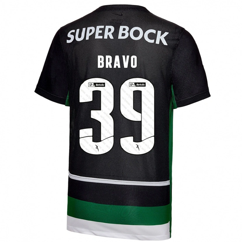 Danxen Enfant Maillot Bravo #39 Noir Blanc Vert Tenues Domicile 2024/25 T-Shirt