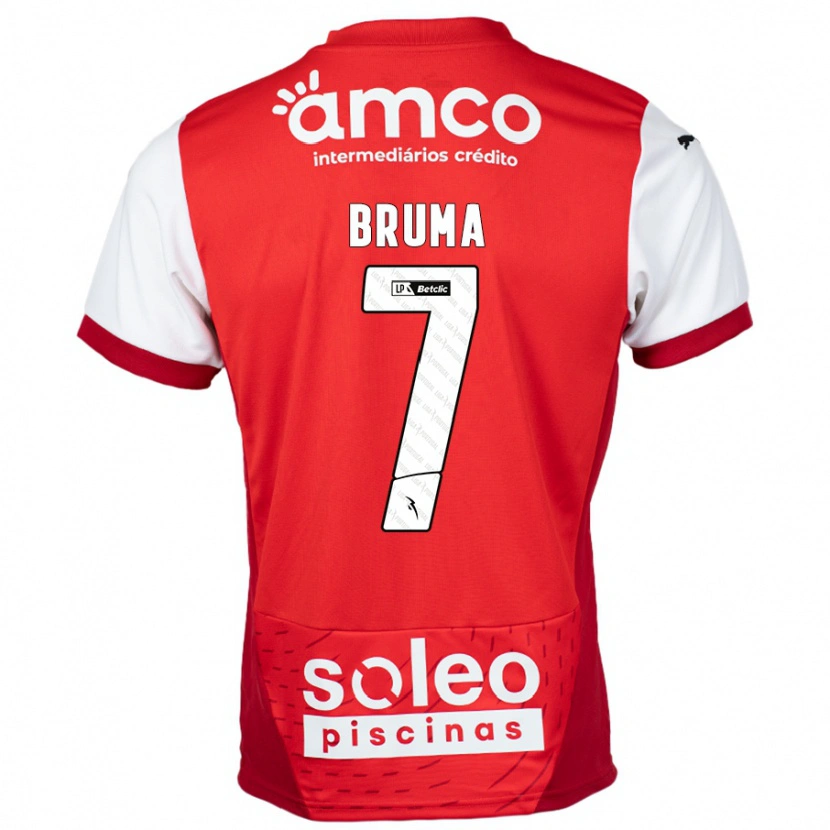 Danxen Enfant Maillot Bruma #7 Rouge Blanc Tenues Domicile 2024/25 T-Shirt