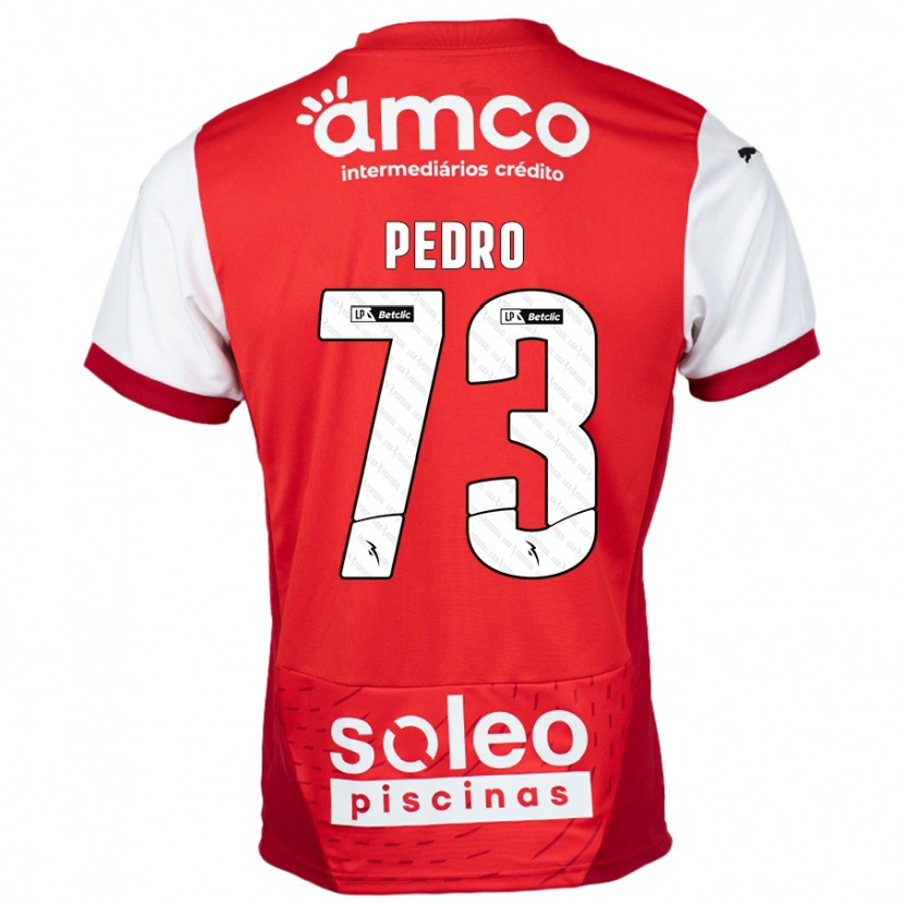 Danxen Enfant Maillot Zé Pedro #73 Rouge Blanc Tenues Domicile 2024/25 T-Shirt